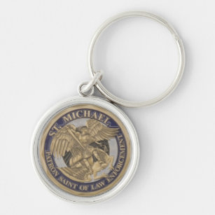 Detail St Michael Police Keychain Nomer 40