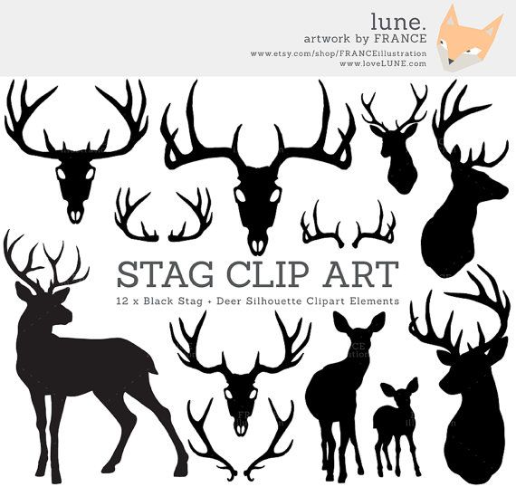 Detail Stag Clipart Nomer 34