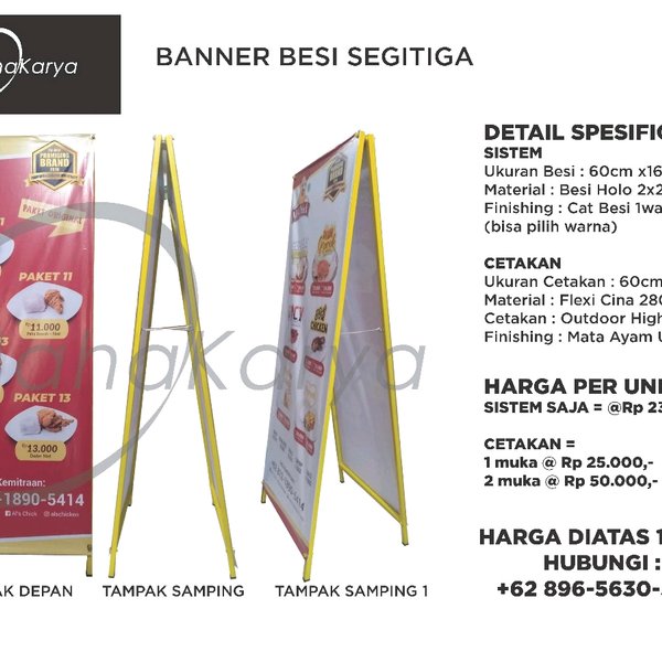 Detail Stand Banner Segitiga Nomer 5