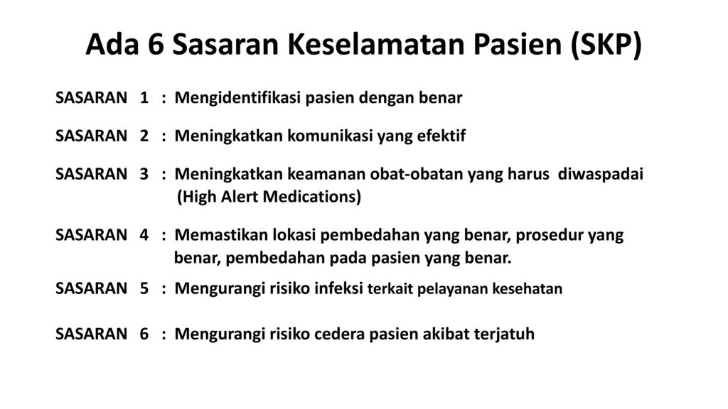 Detail Standar Keselamatan Pasien Rumah Sakit Nomer 13