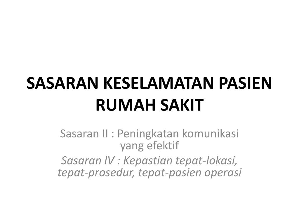 Detail Standar Keselamatan Pasien Rumah Sakit Nomer 17