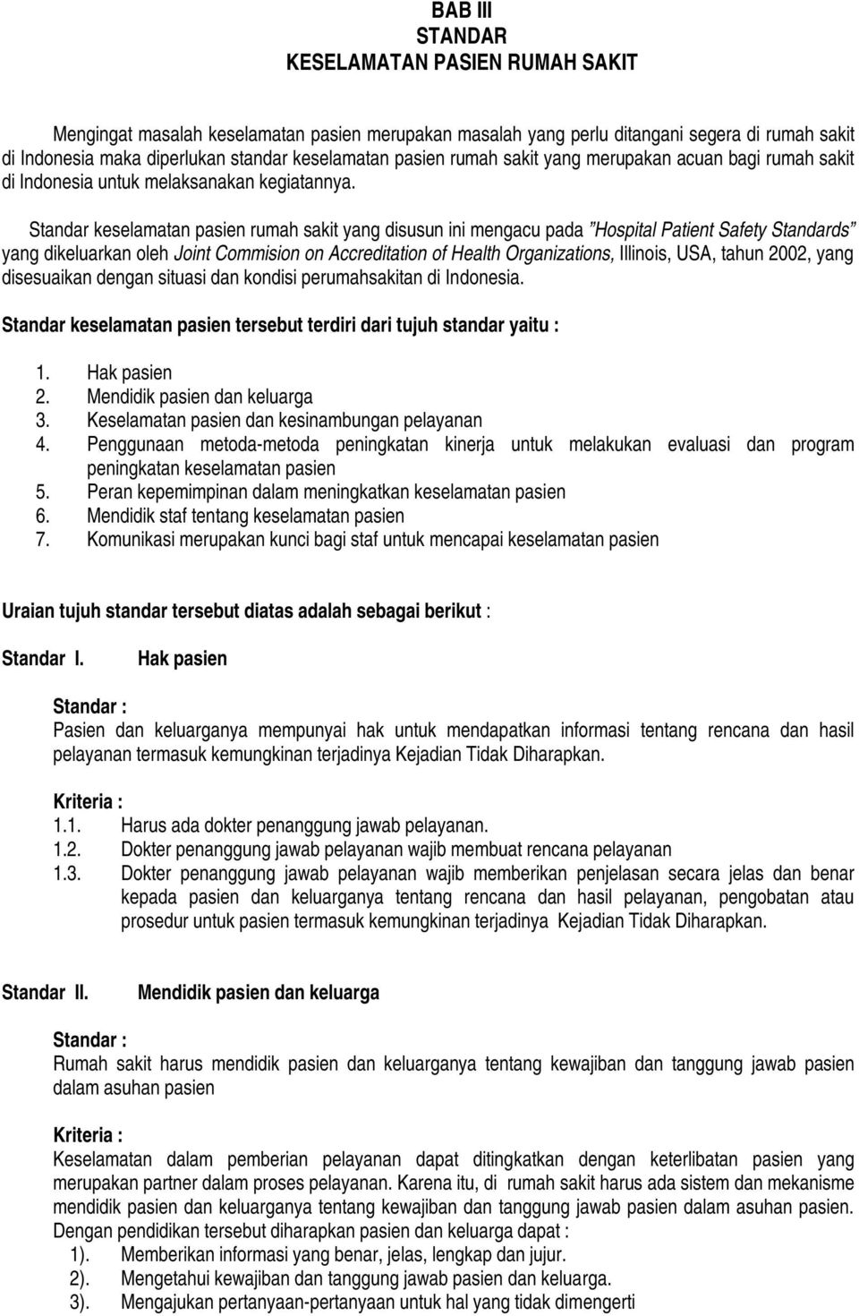 Detail Standar Keselamatan Pasien Rumah Sakit Nomer 44