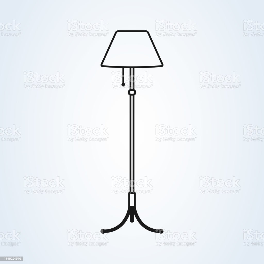 Detail Standing Lamp Vector Nomer 12