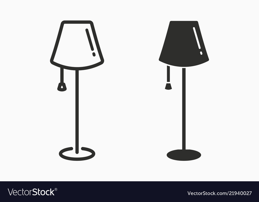 Detail Standing Lamp Vector Nomer 16