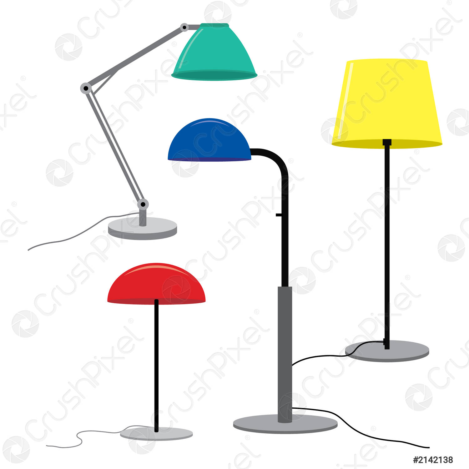 Detail Standing Lamp Vector Nomer 18