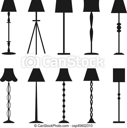 Detail Standing Lamp Vector Nomer 20