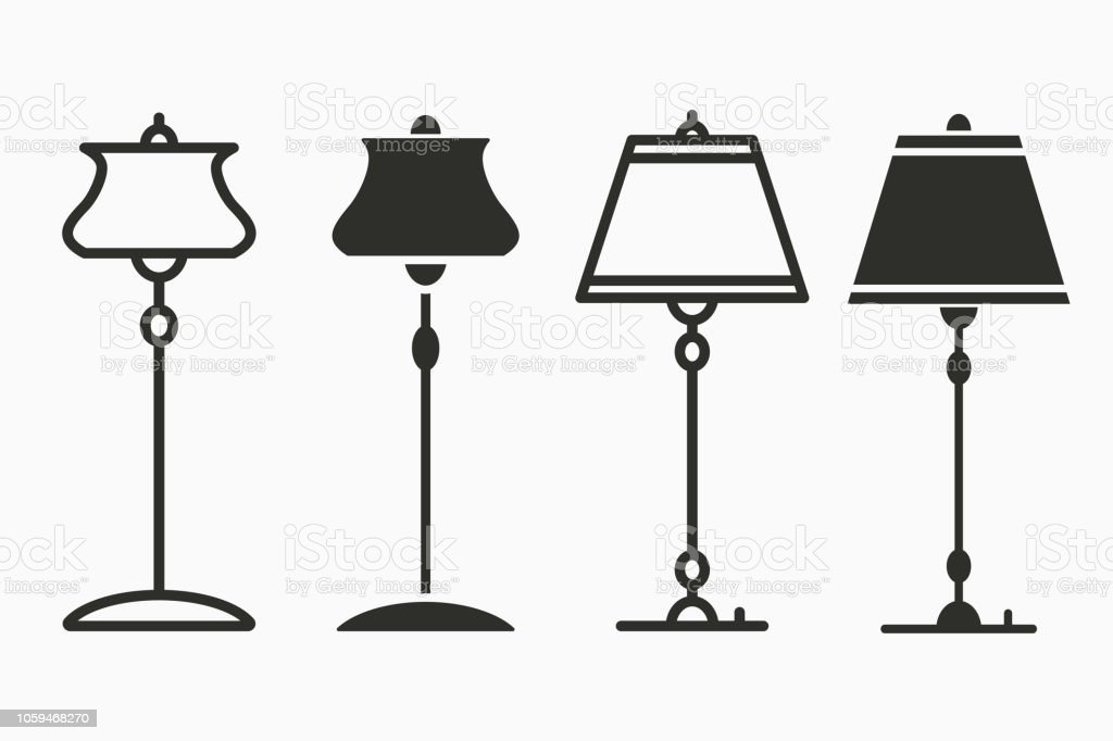 Detail Standing Lamp Vector Nomer 28
