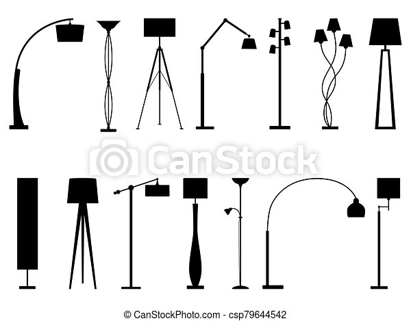 Detail Standing Lamp Vector Nomer 30