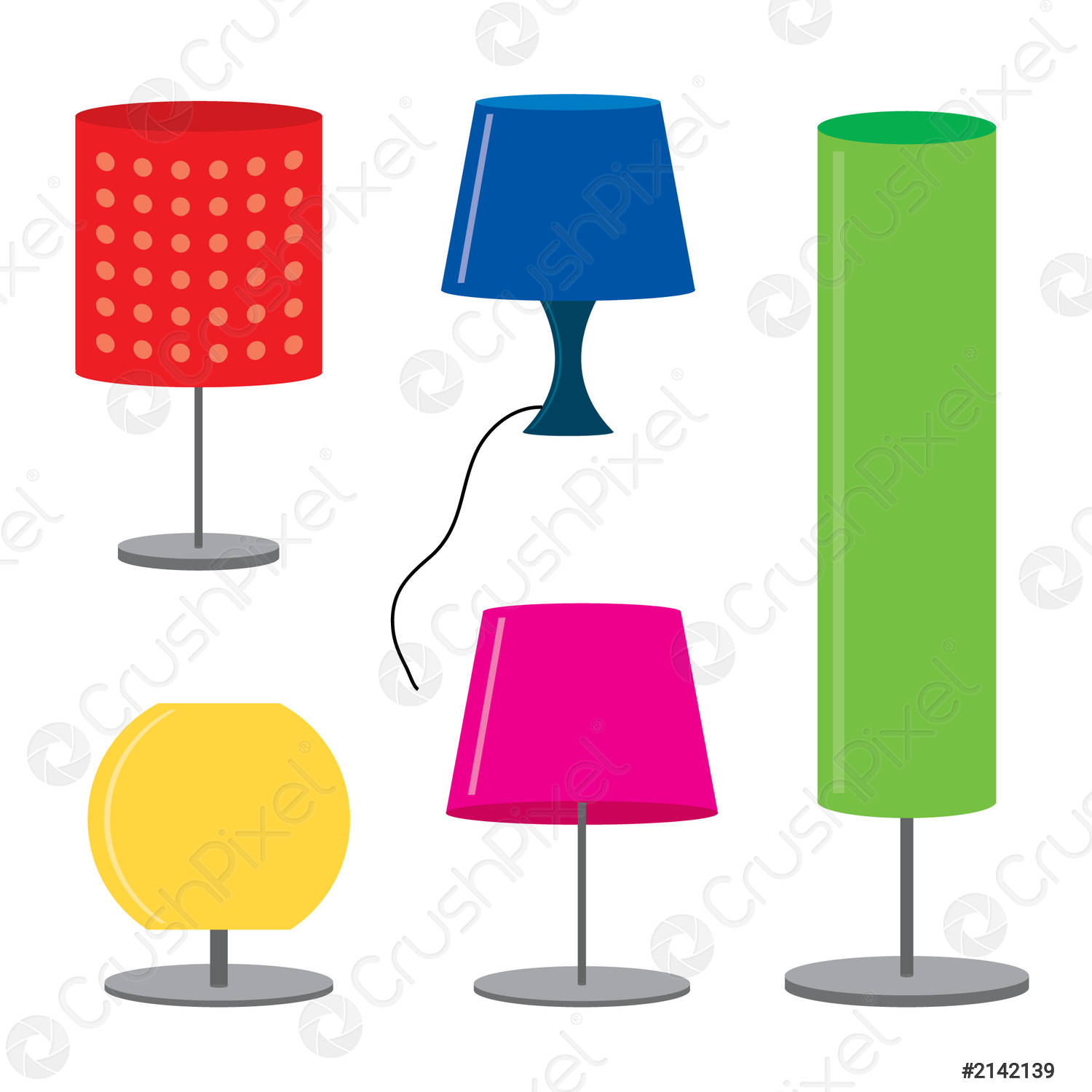 Detail Standing Lamp Vector Nomer 36