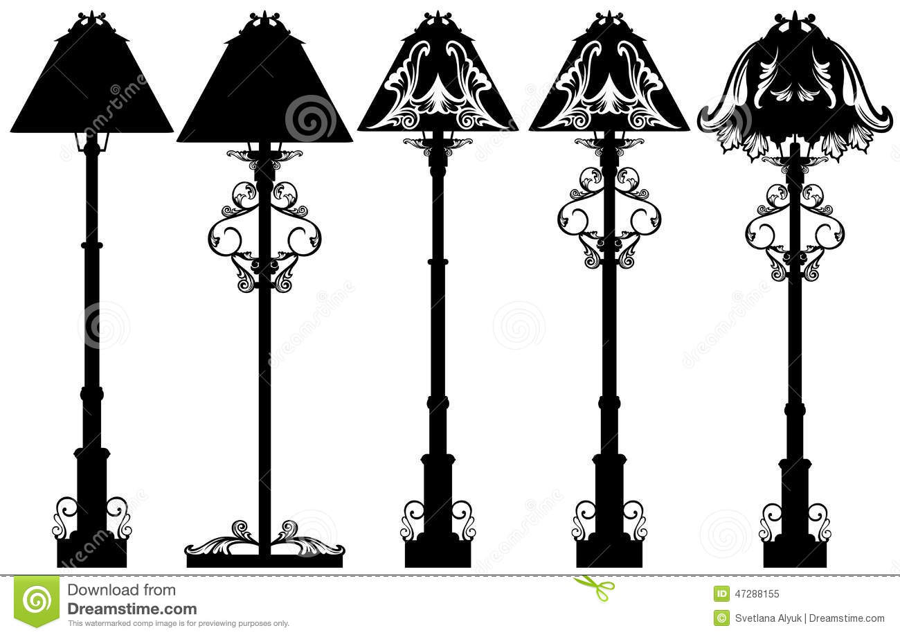 Detail Standing Lamp Vector Nomer 40
