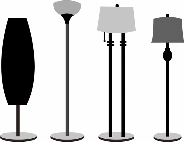Detail Standing Lamp Vector Nomer 42