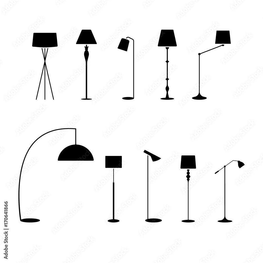 Detail Standing Lamp Vector Nomer 44