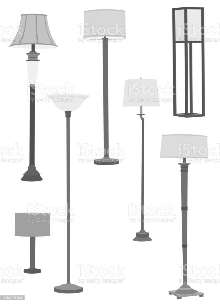 Detail Standing Lamp Vector Nomer 51