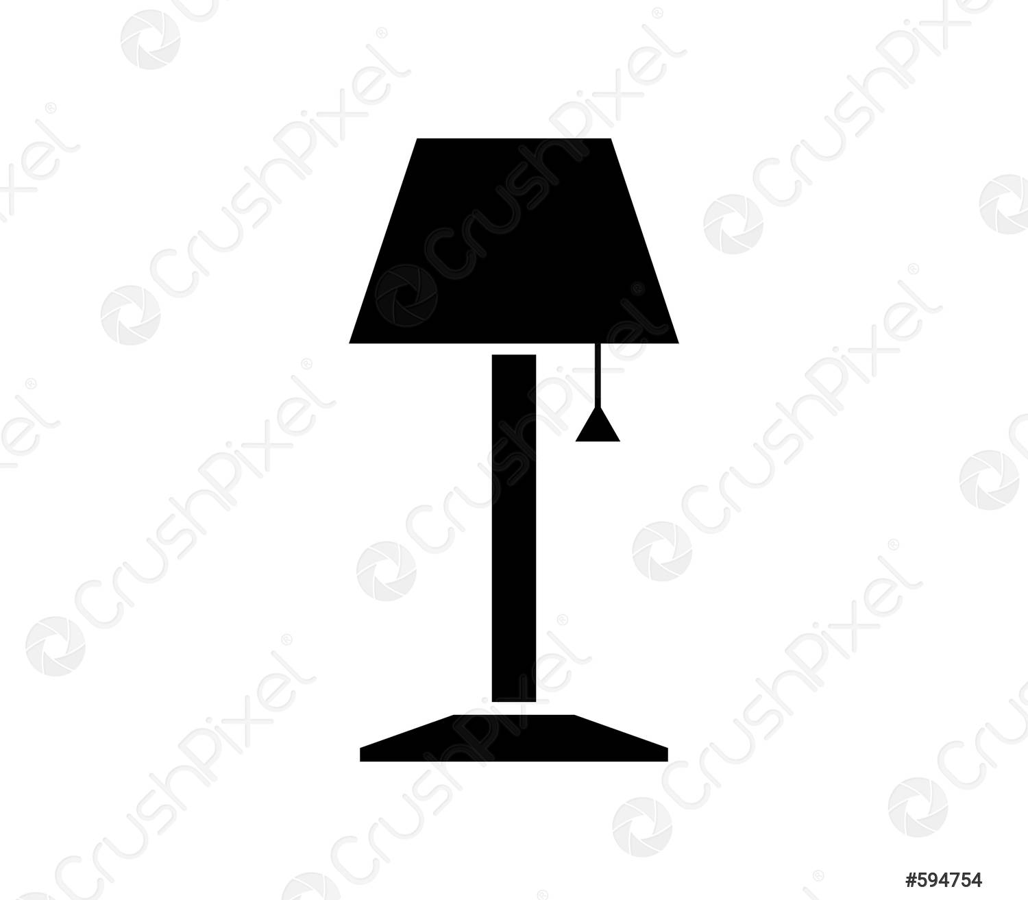 Detail Standing Lamp Vector Nomer 54