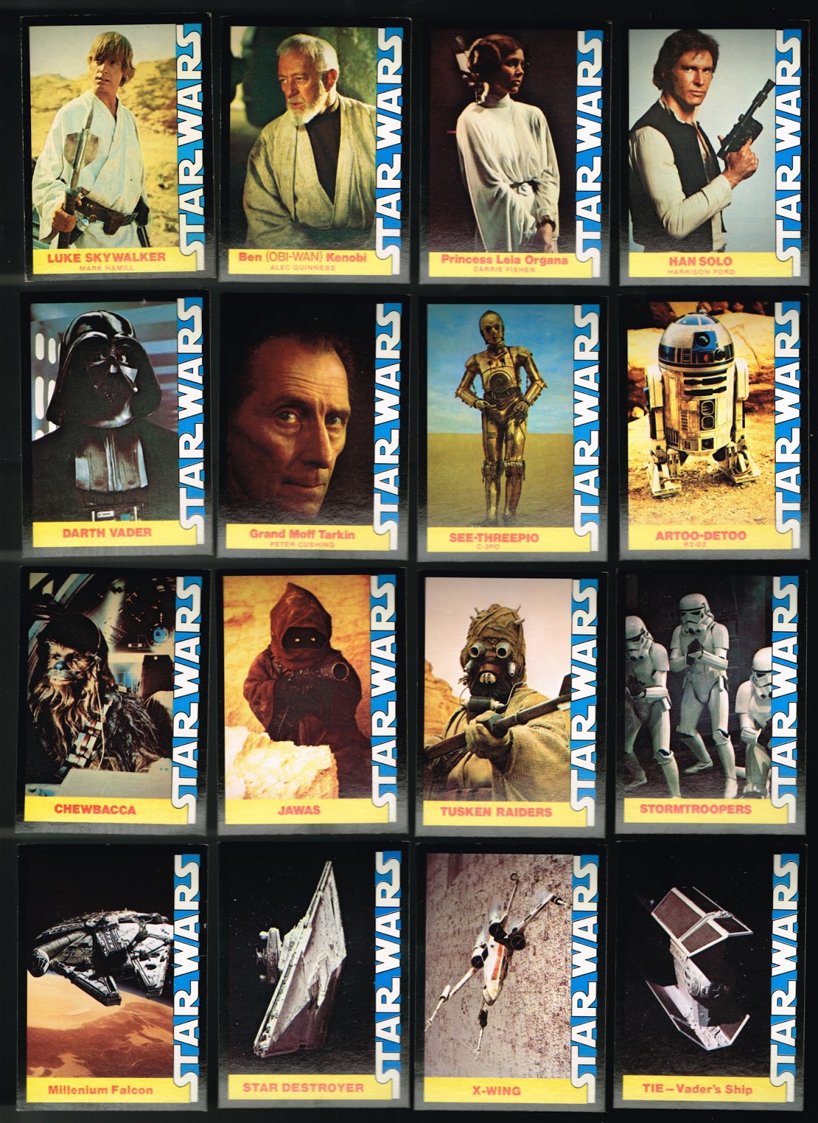 Star Wars Wonder Bread Cards - KibrisPDR