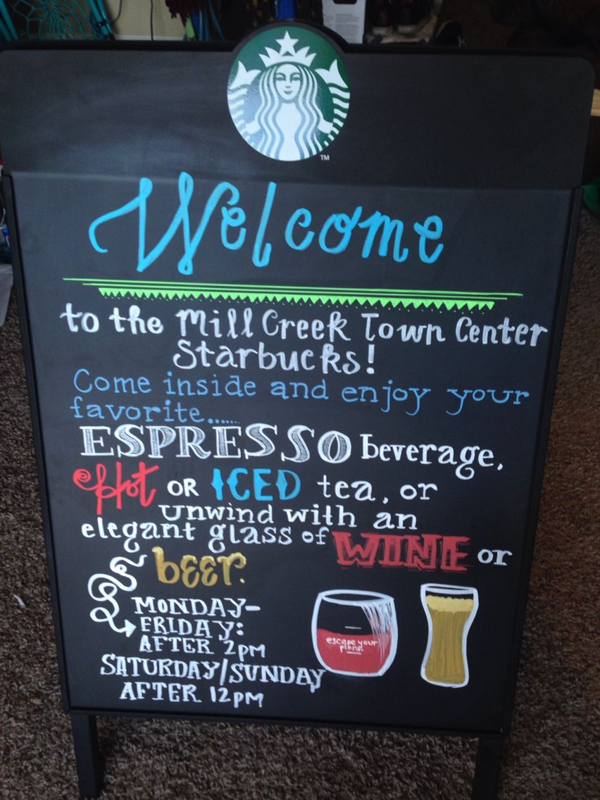 Detail Starbucks Chalk Signs Nomer 40