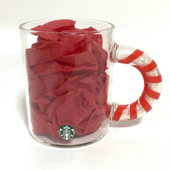 Detail Starbucks Clear Mug With Candy Cane Handle Nomer 6