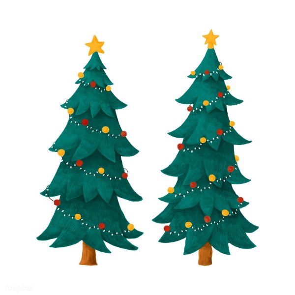 Detail Aquarell Weihnachtsbaum Nomer 10