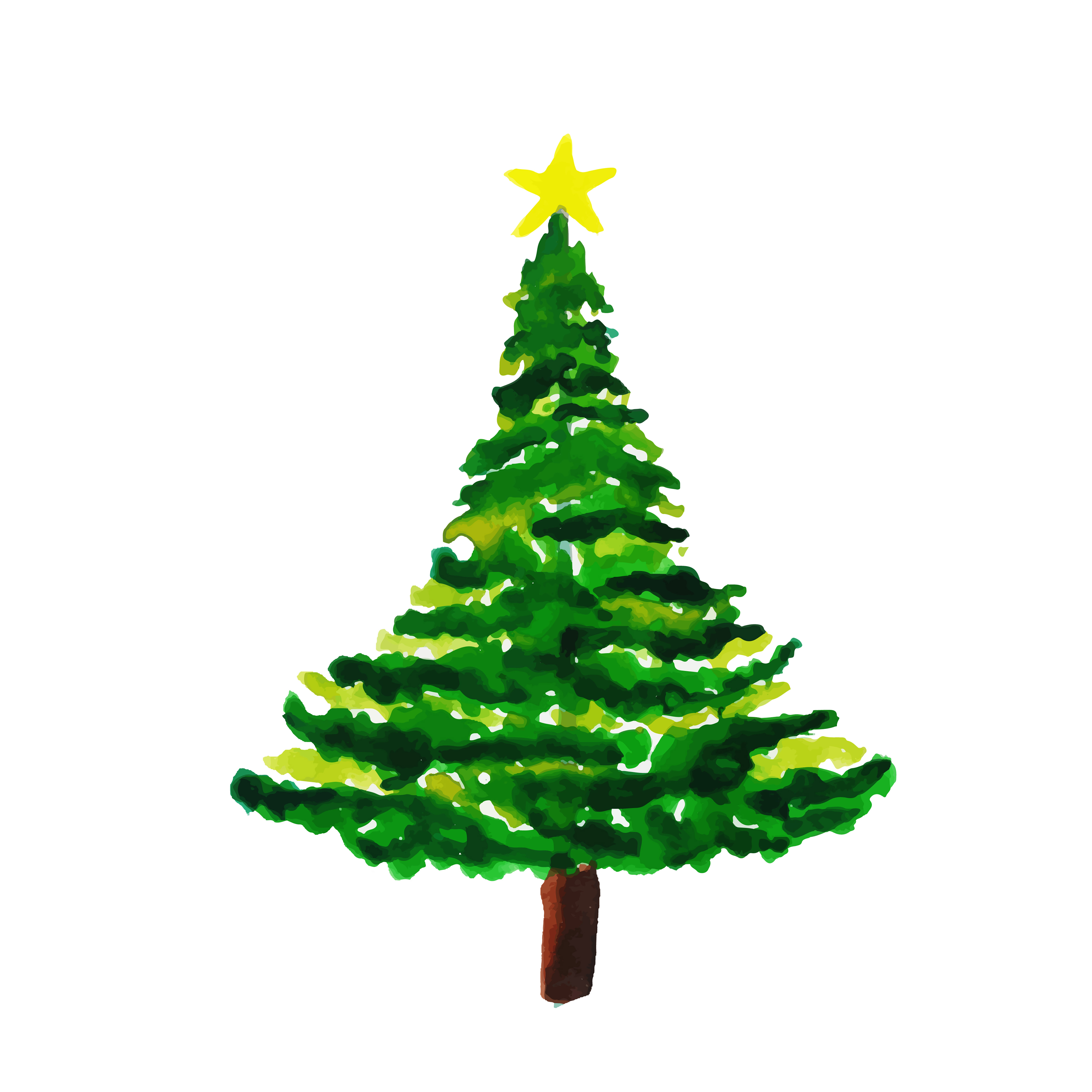 Aquarell Weihnachtsbaum - KibrisPDR