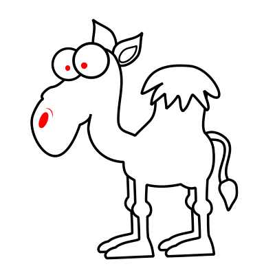 Detail Camel Drawing Nomer 13