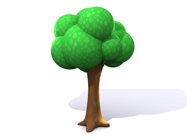Cartoon Tree 3d Model - KibrisPDR