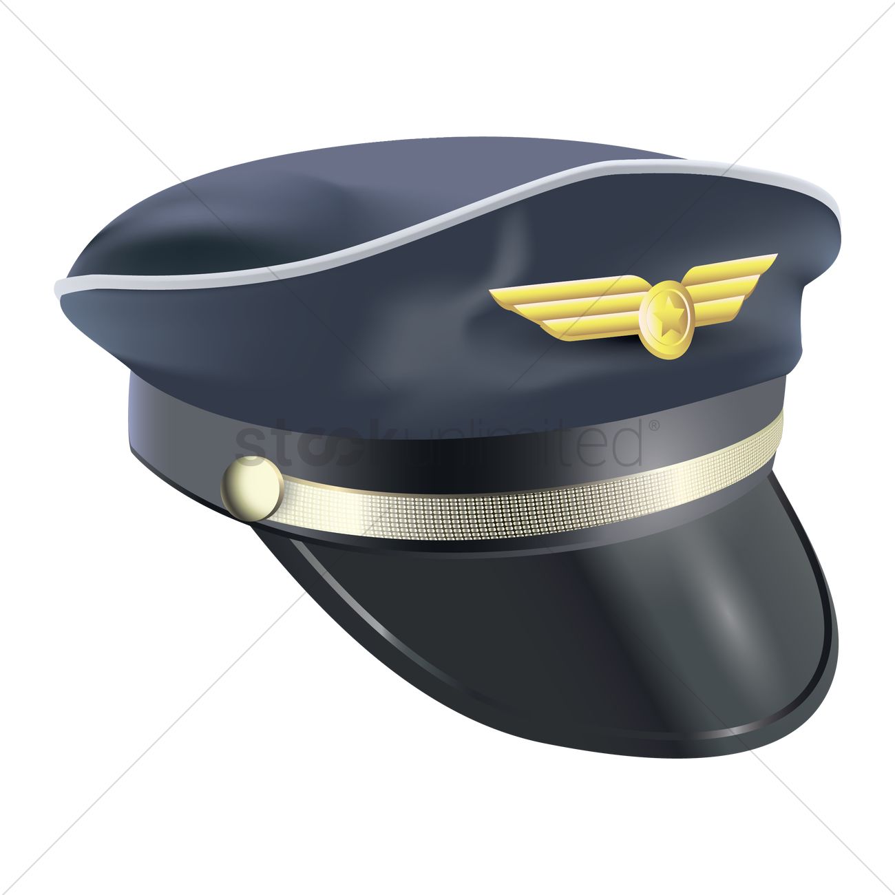 Detail Pilot Hat Vector Nomer 2