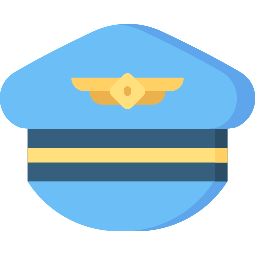 Detail Pilot Hat Vector Nomer 19