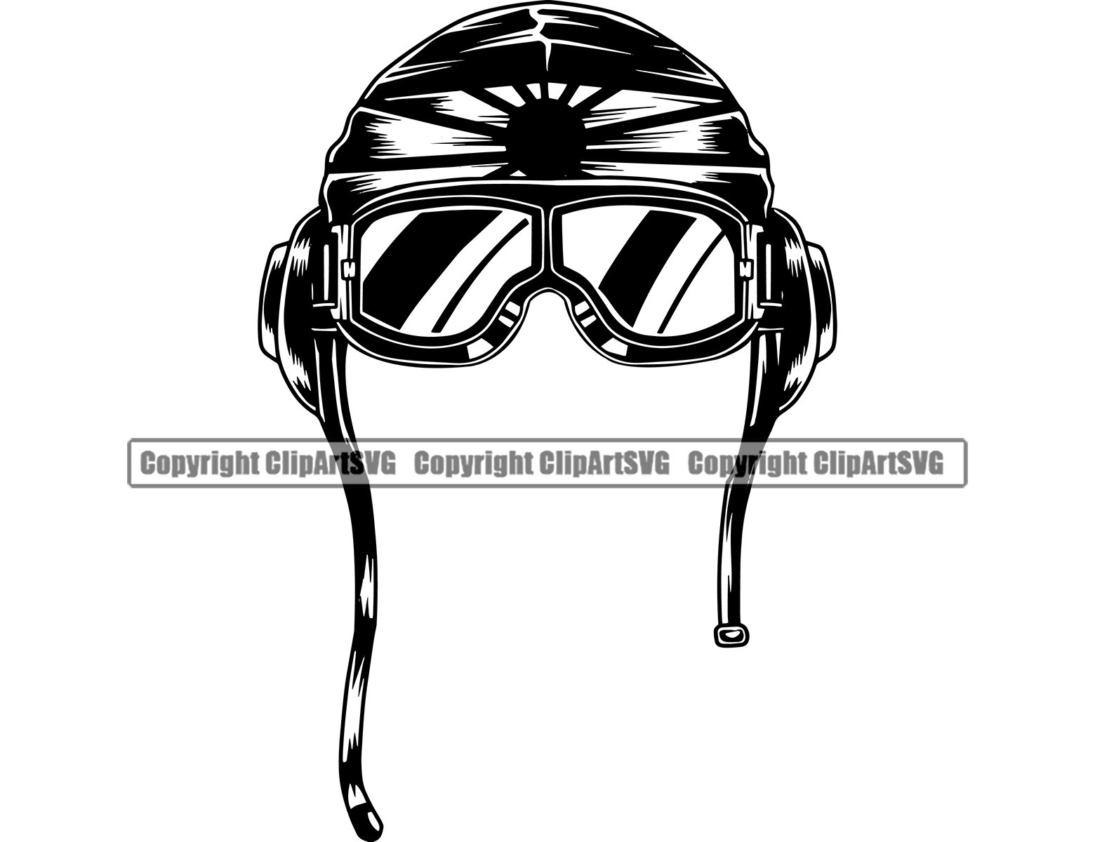 Detail Pilot Hat Vector Nomer 25