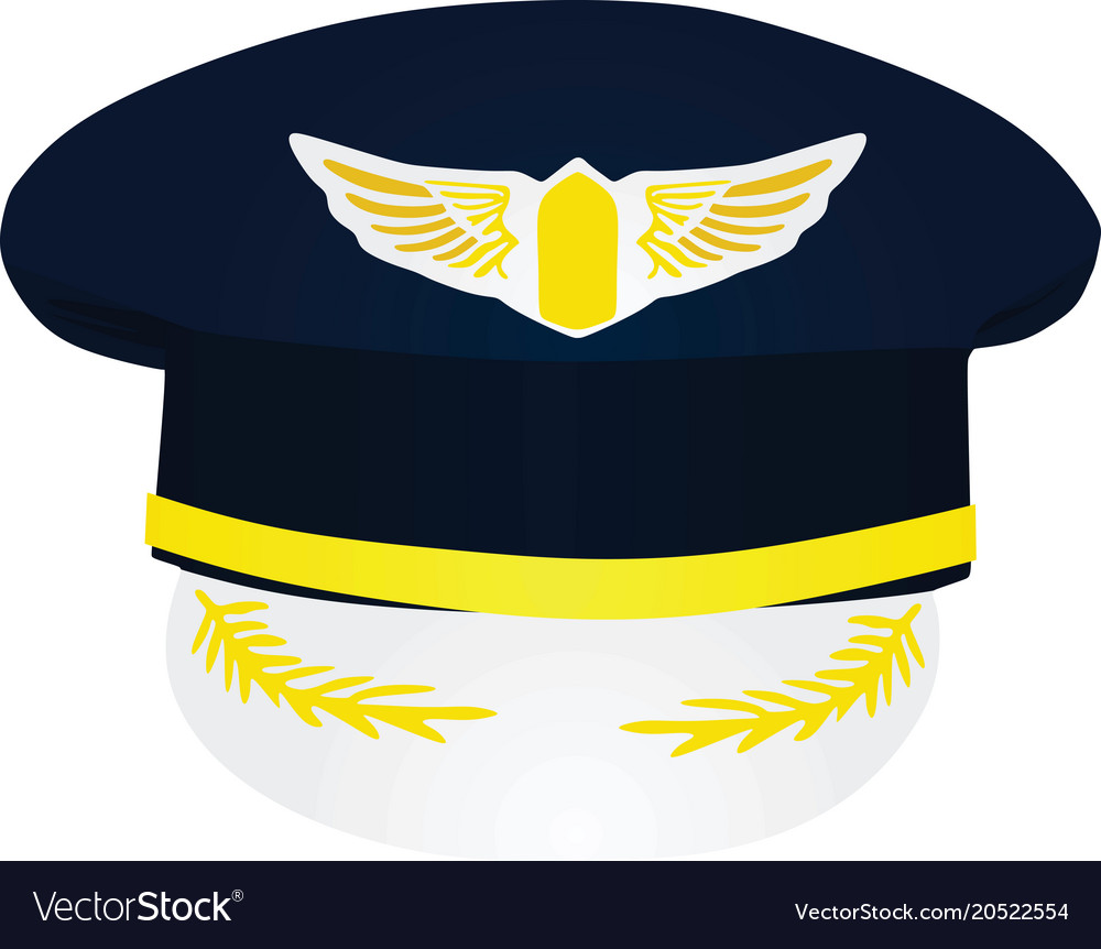 Detail Pilot Hat Vector Nomer 3