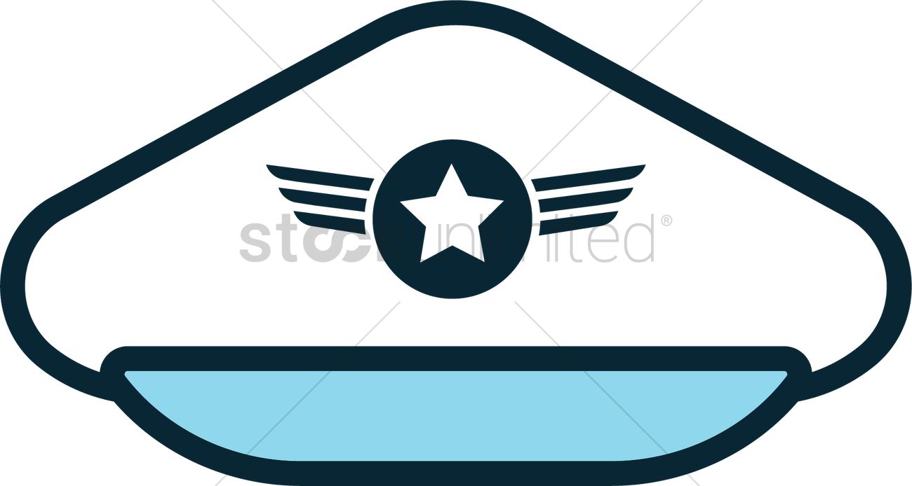 Detail Pilot Hat Vector Nomer 4