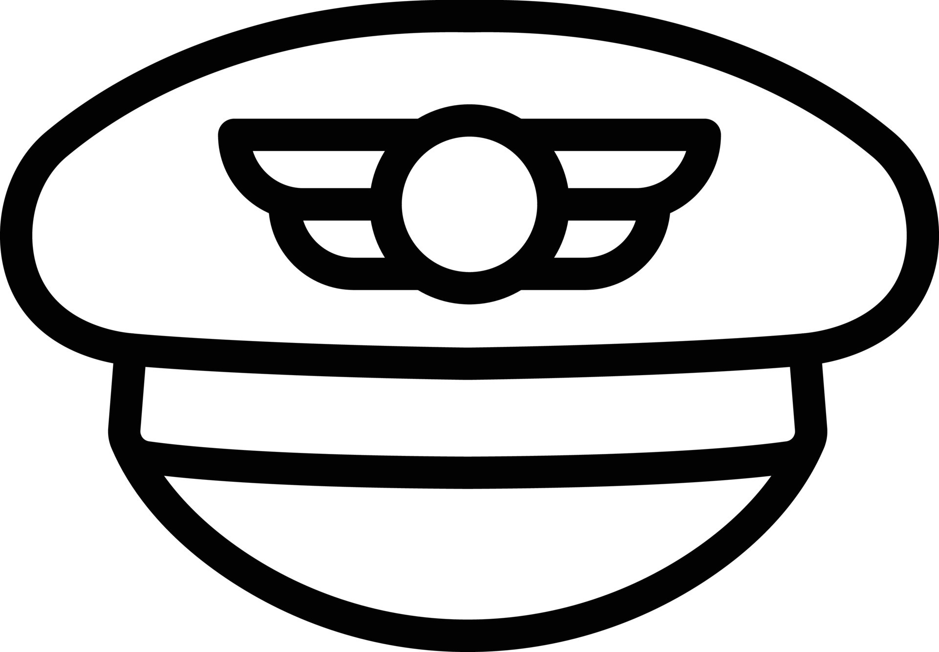 Detail Pilot Hat Vector Nomer 7