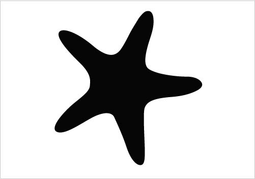 Detail Starfish Black And White Clipart Nomer 25