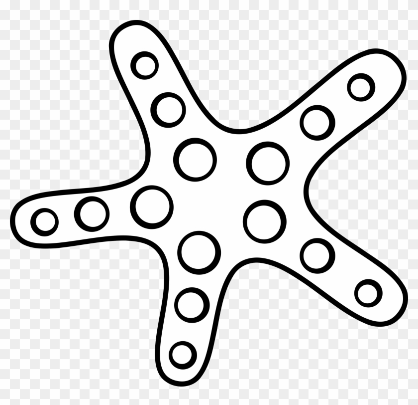 Detail Starfish Black And White Clipart Nomer 46