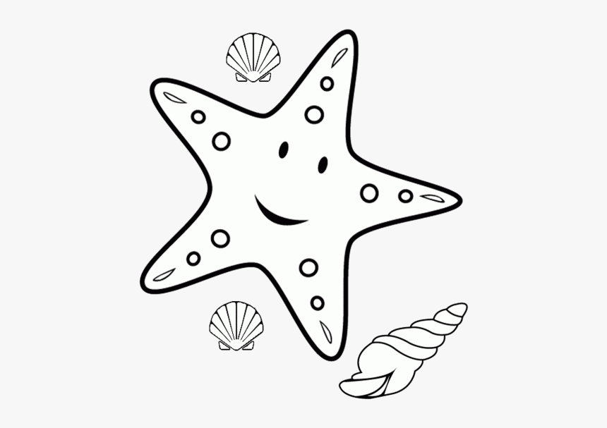 Detail Starfish Black And White Clipart Nomer 7