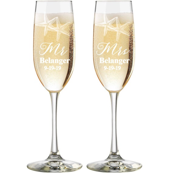 Detail Starfish Champagne Flutes Nomer 17