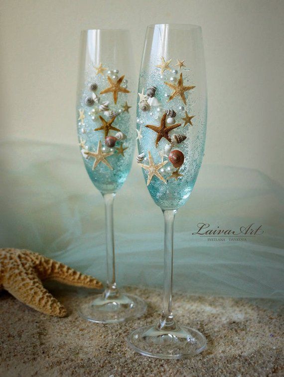 Detail Starfish Champagne Flutes Nomer 35