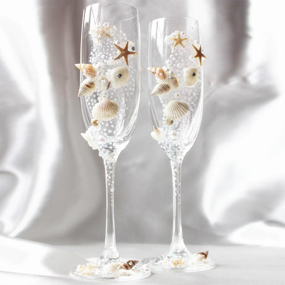 Detail Starfish Champagne Flutes Nomer 39