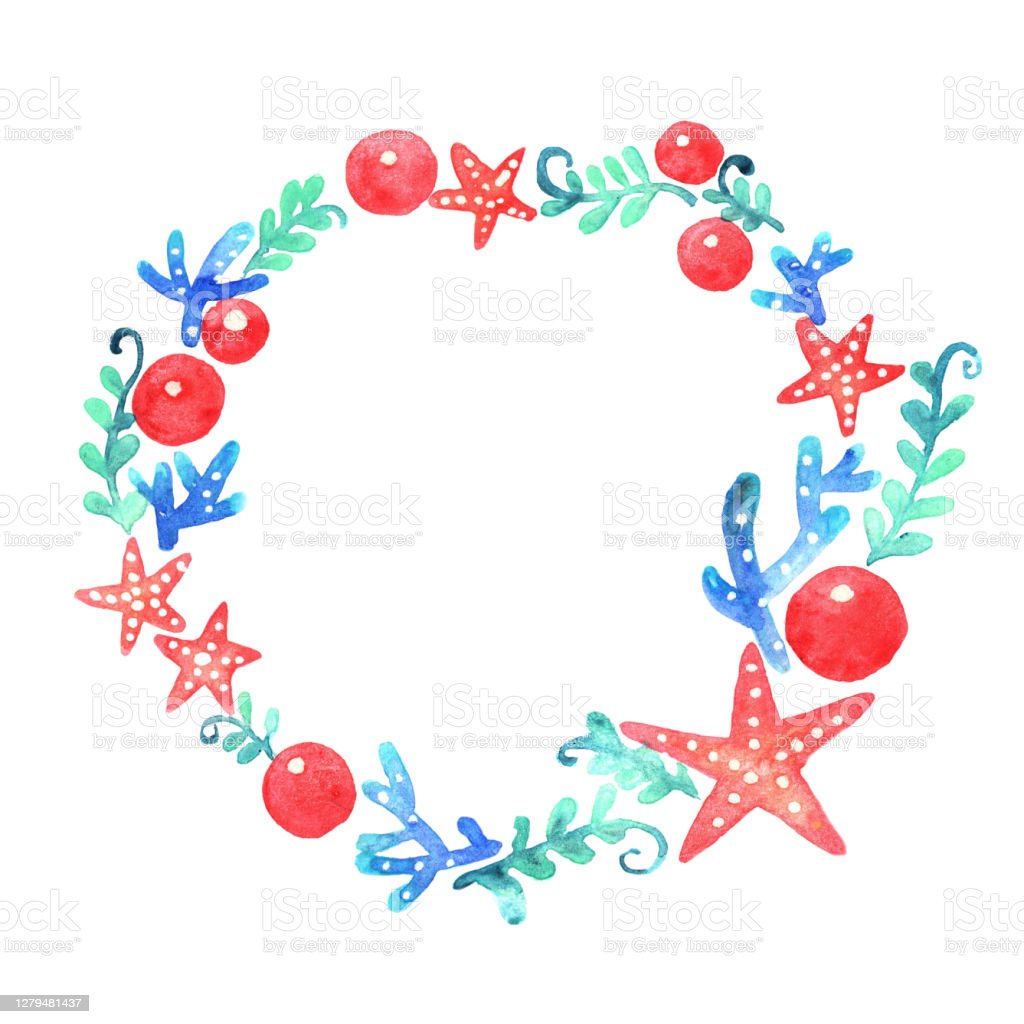 Detail Starfish Christmas Wreath Nomer 33