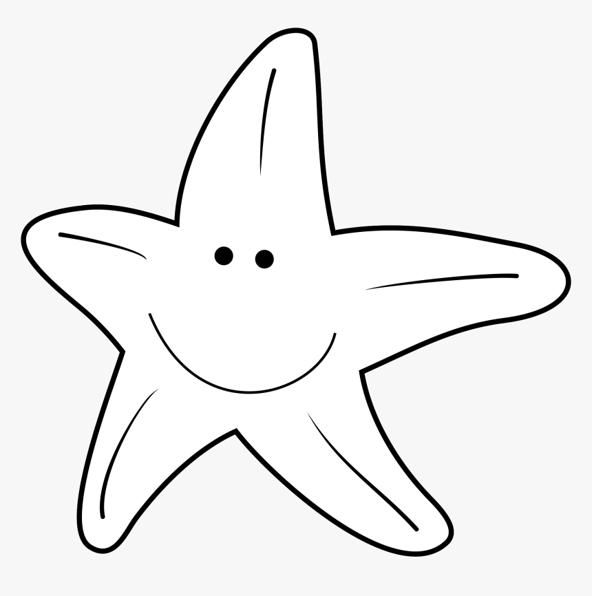 Starfish Clipart Black And White - KibrisPDR