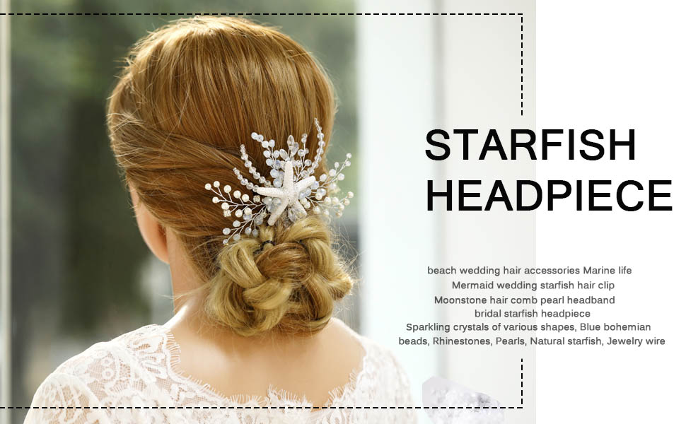 Detail Starfish Hair Comb Wedding Nomer 14