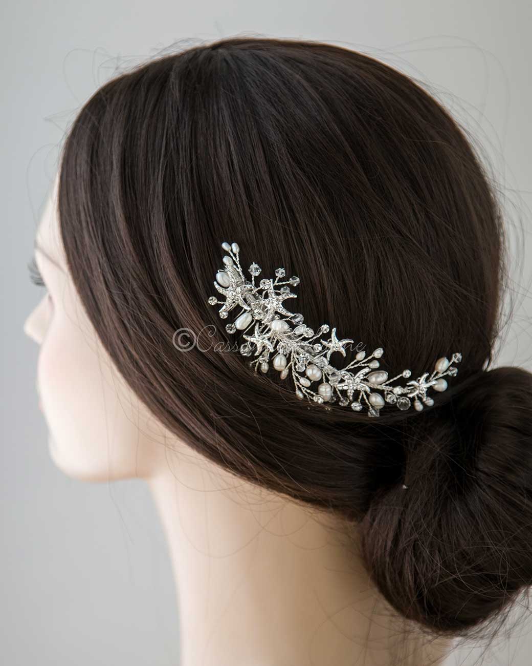 Detail Starfish Hair Comb Wedding Nomer 29