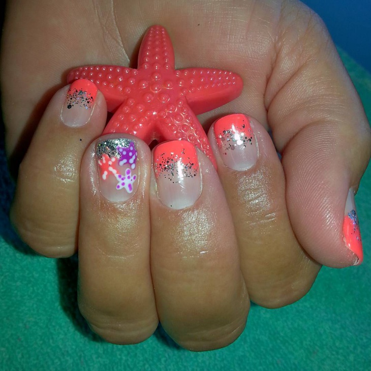 Detail Starfish Nails Design Nomer 17