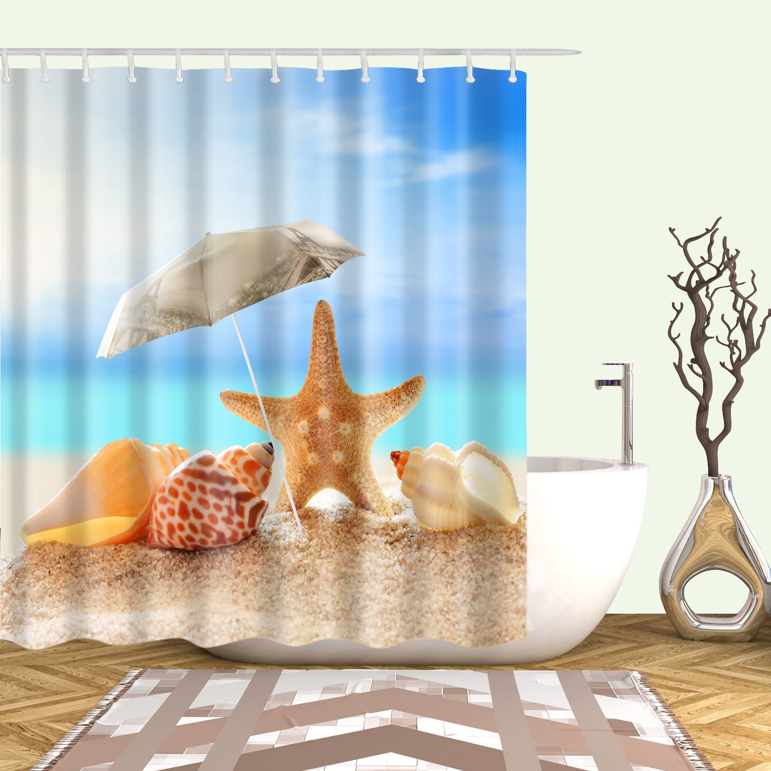 Detail Starfish Shower Curtain Rings Nomer 41