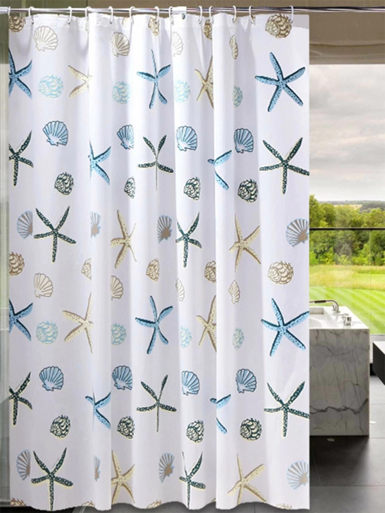 Detail Starfish Shower Curtains Nomer 27