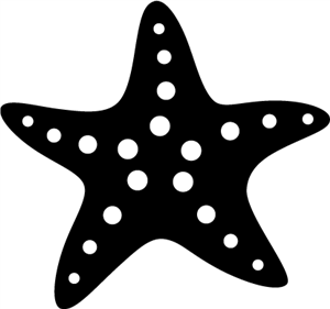 Detail Starfish Silhouette Clip Art Nomer 11