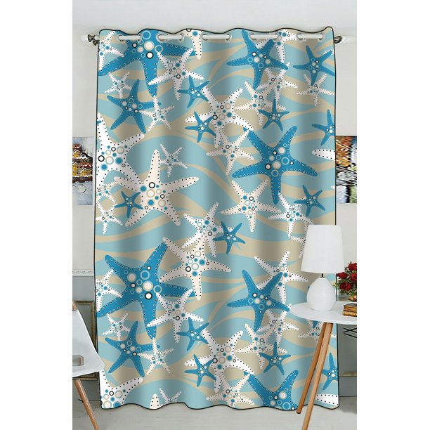 Detail Starfish Window Curtains Nomer 20