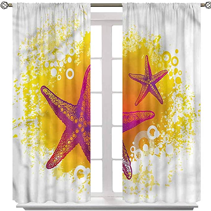 Detail Starfish Window Curtains Nomer 24