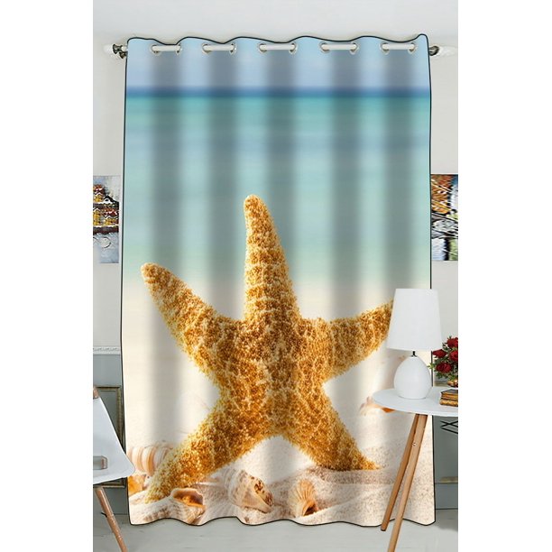 Detail Starfish Window Curtains Nomer 25