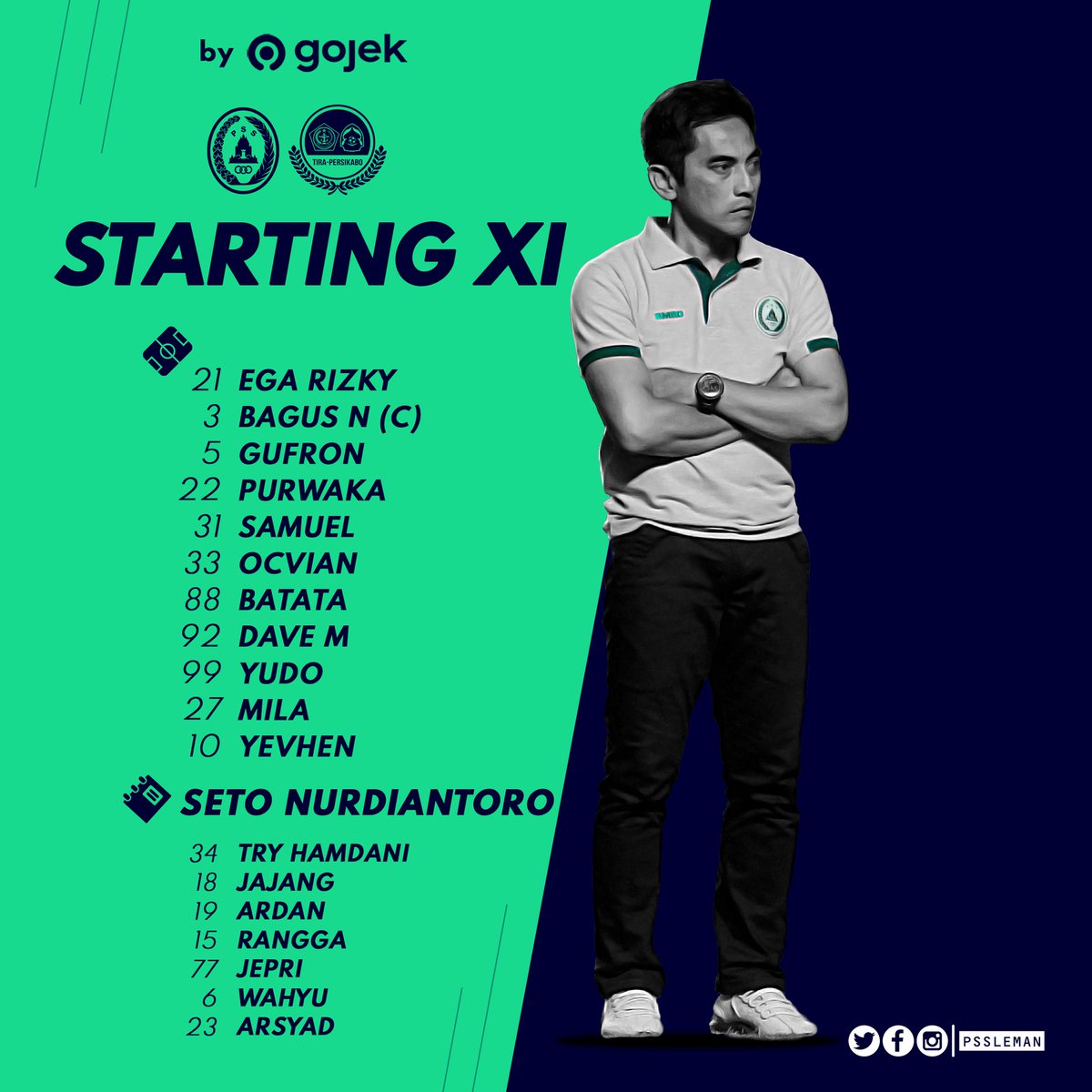 Detail Starting Line Up Polos Nomer 21