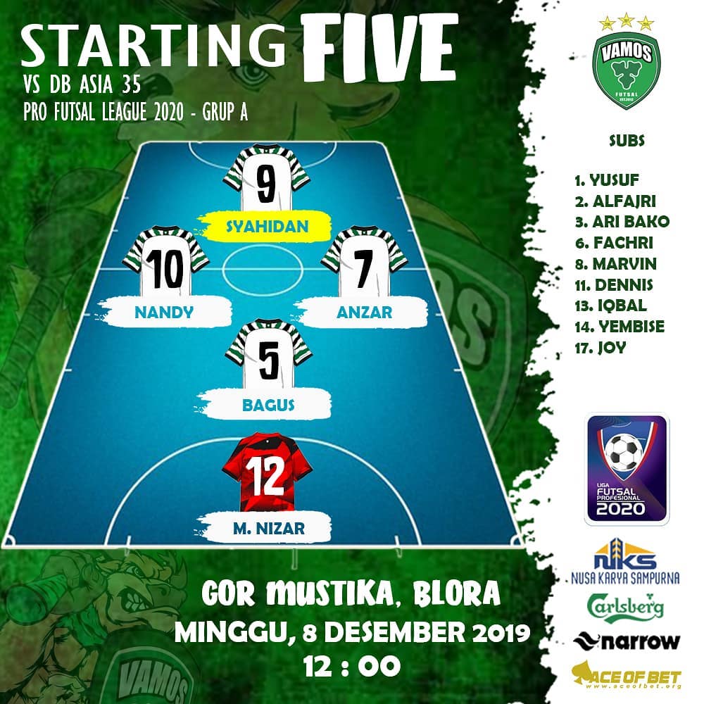 Detail Starting Line Up Polos Nomer 26